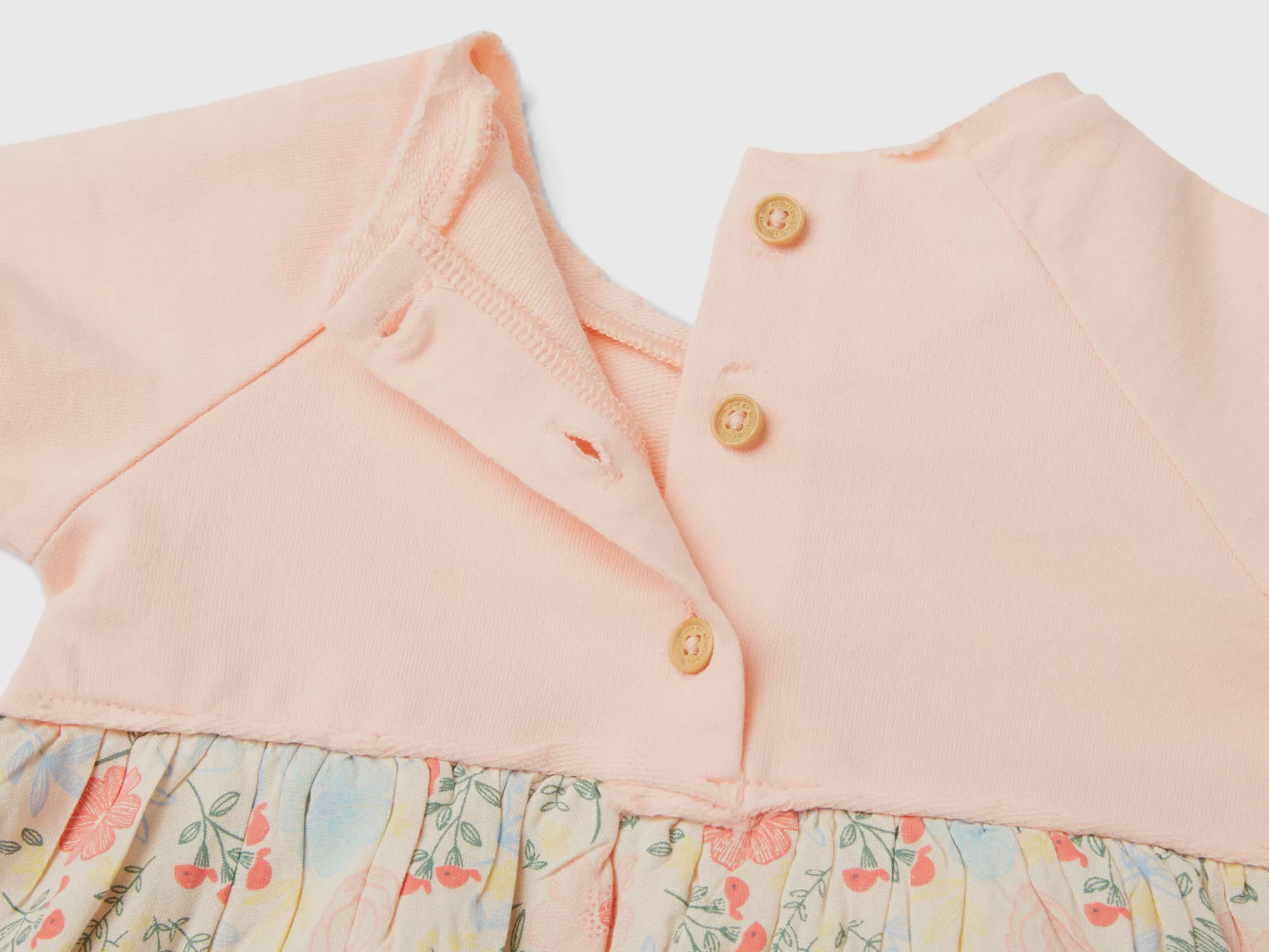 Benetton Vestido De Flores De Viscosa Sostenible-Niños Vestidos