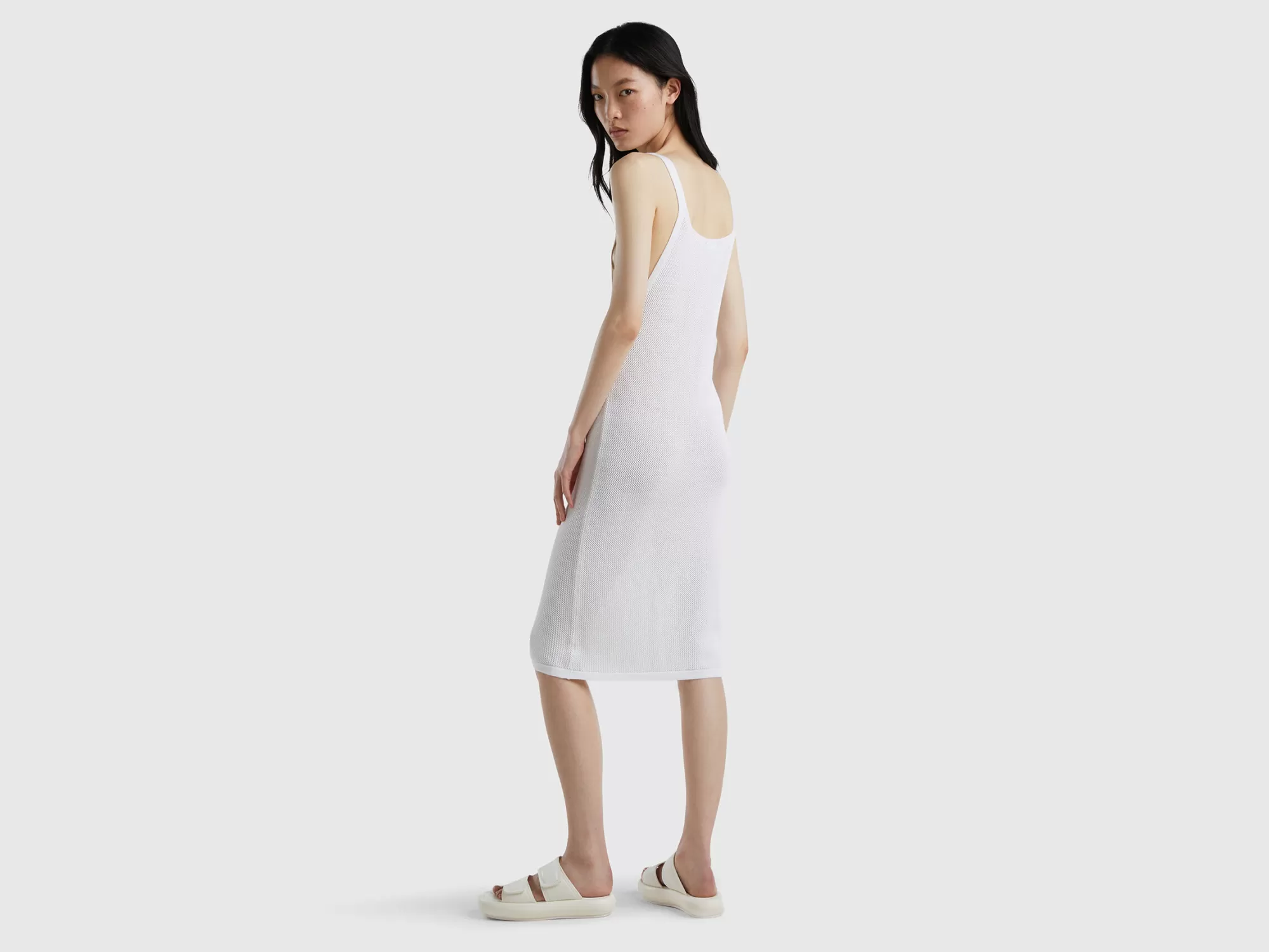 Benetton Vestido Midi-Mujer Vestidos Y Monos