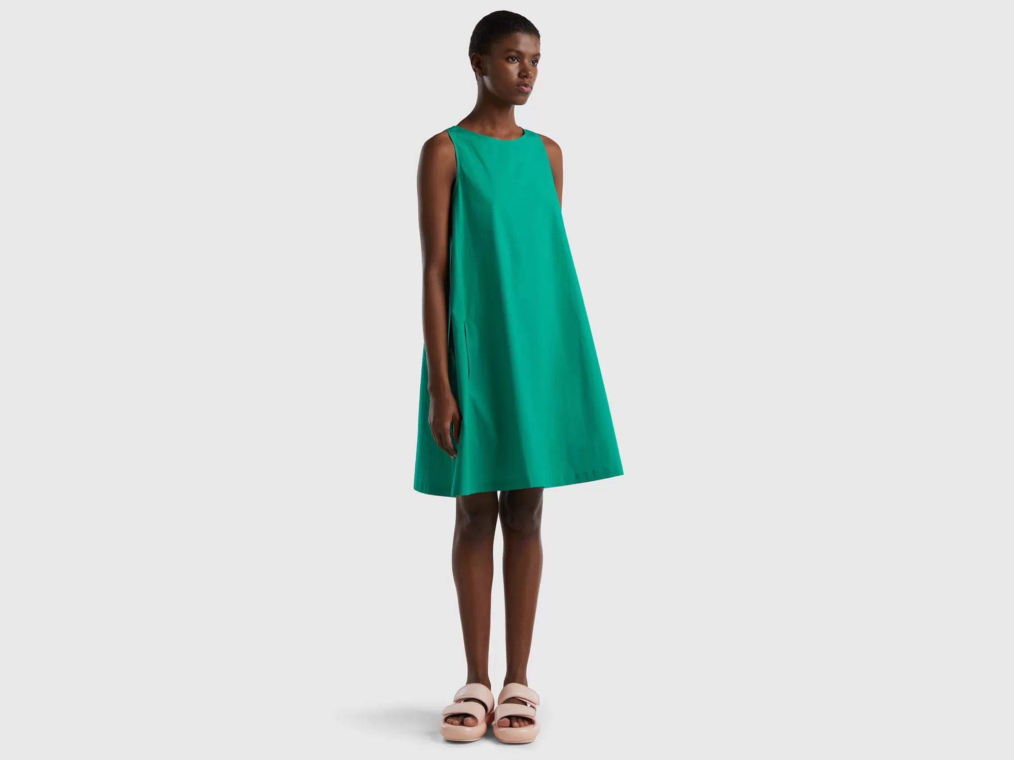 Benetton Vestido Trapecio Sin Mangas-Mujer Vestidos Y Monos