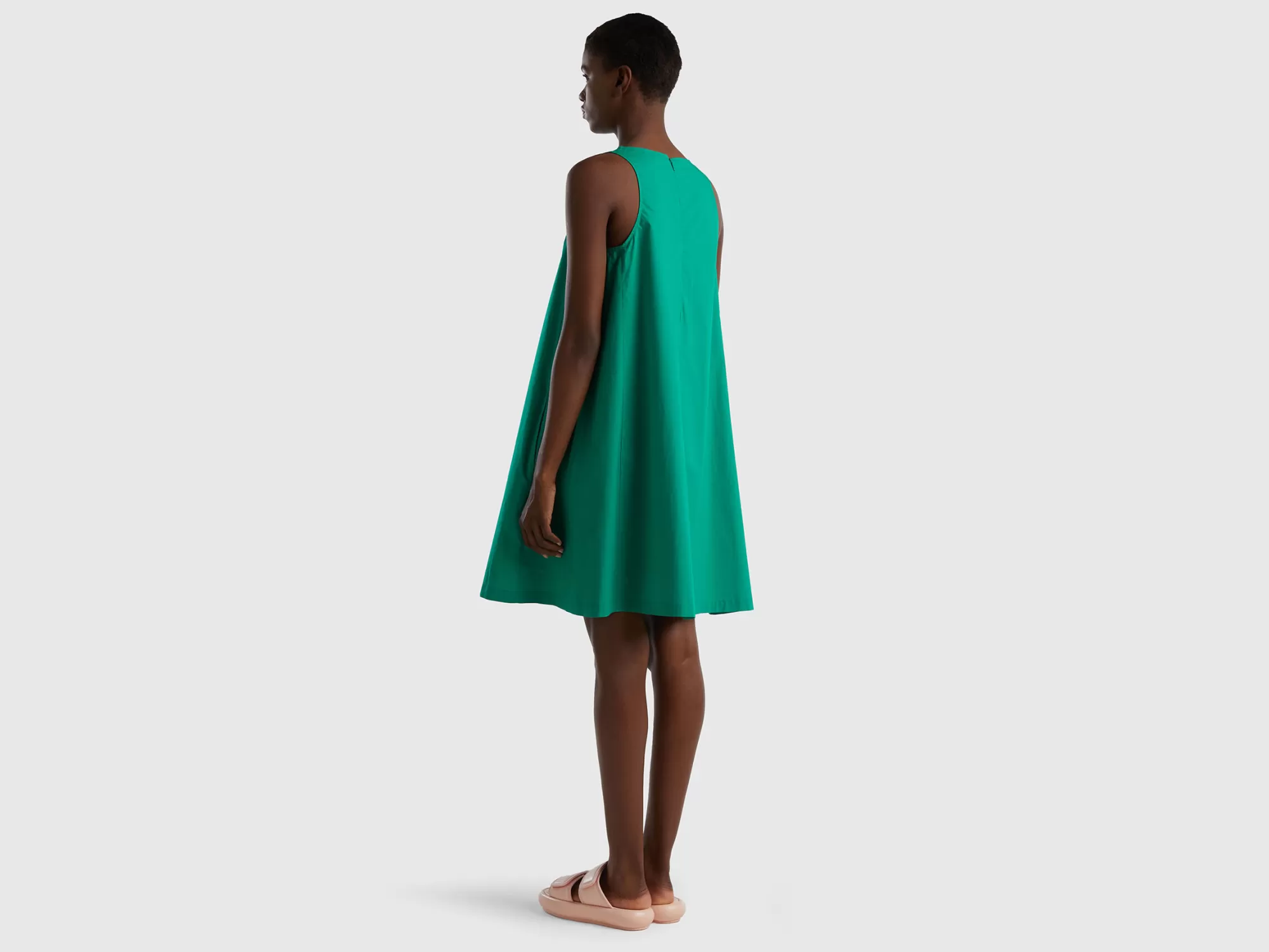 Benetton Vestido Trapecio Sin Mangas-Mujer Vestidos Y Monos